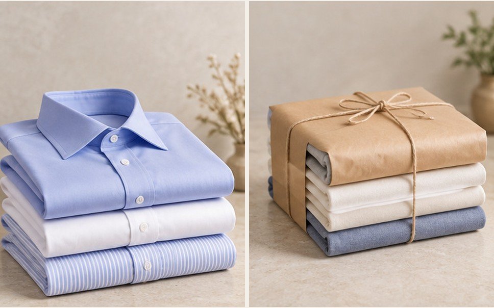 Distinct unbranded garment-care product photographs (illustrative)