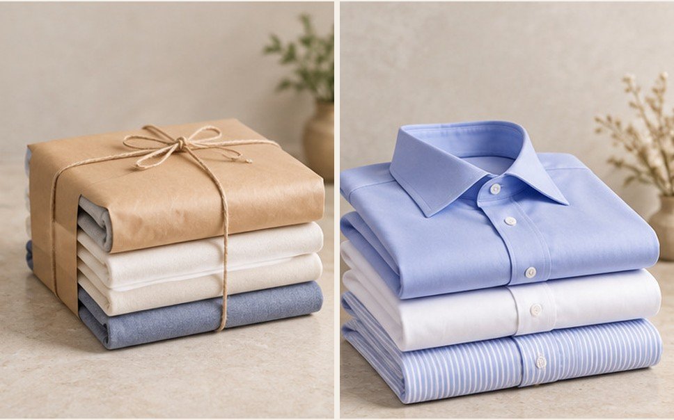 Distinct unbranded garment-care product photographs (illustrative)