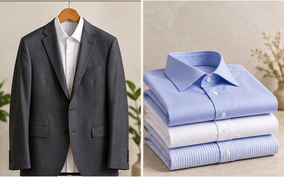 Distinct unbranded garment-care product photographs (illustrative)
